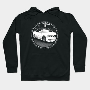 TOYOTA CHASER JZX100 Black 'N White 4 (Black Version) Hoodie